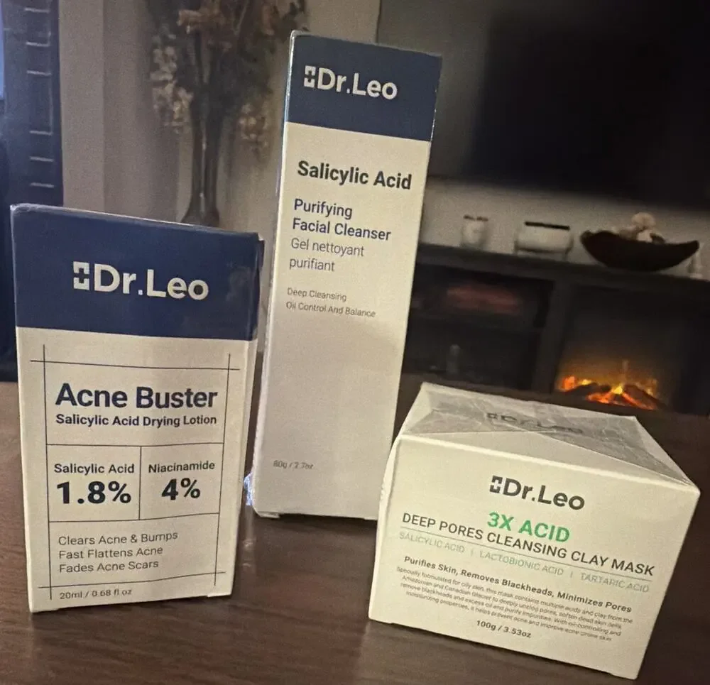 Dr.Leo Acne Buster Set Drying Lotion+Cleanser+Clay Mask Salicylic+Niacin